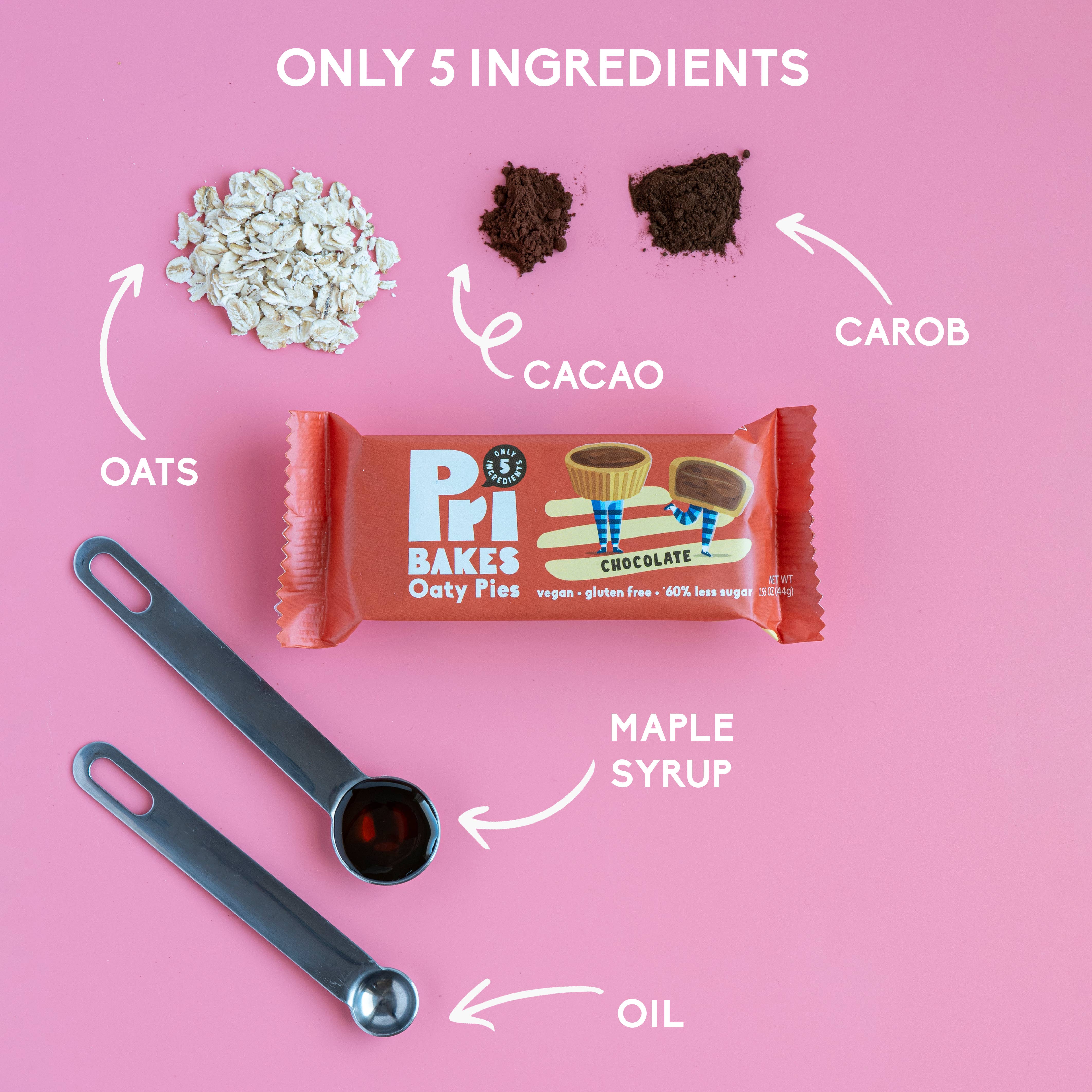 Pri Bakes - Wholesale Snack Bar - Healthy Vegan Snacks, Chocolate OatyPies4