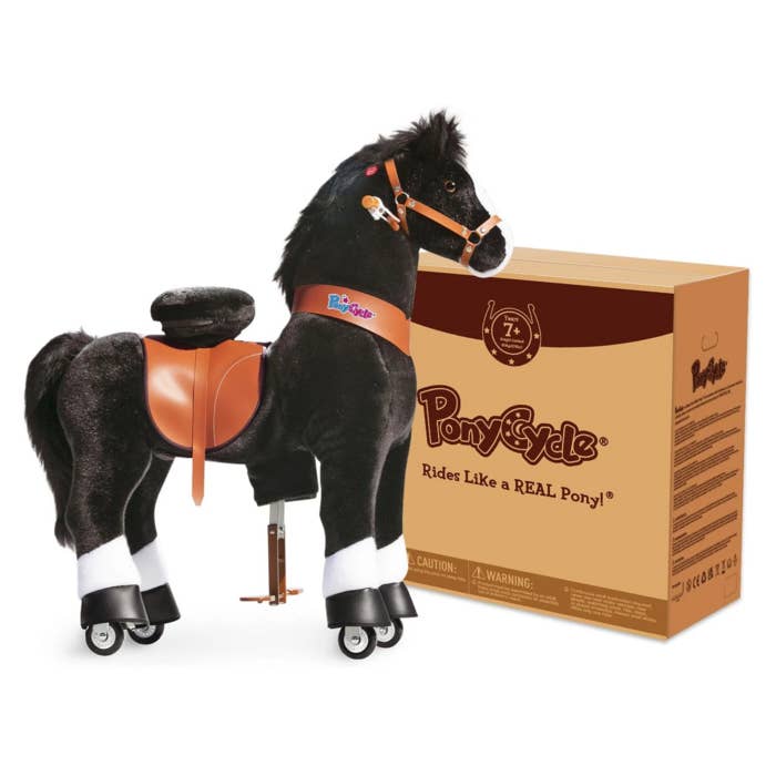 PonyCycle GmbH – Cavalo de baloiço - Crianças por atacado – Brinquedo de Montar PonyCycle Cavalo Preto de Pelúcia Presente para Crianças12