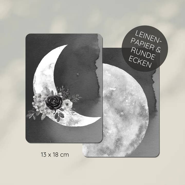 BaliMagicCompany - Vendita all'ingrosso Tarocchi - Carte Moon in bianco e nero3