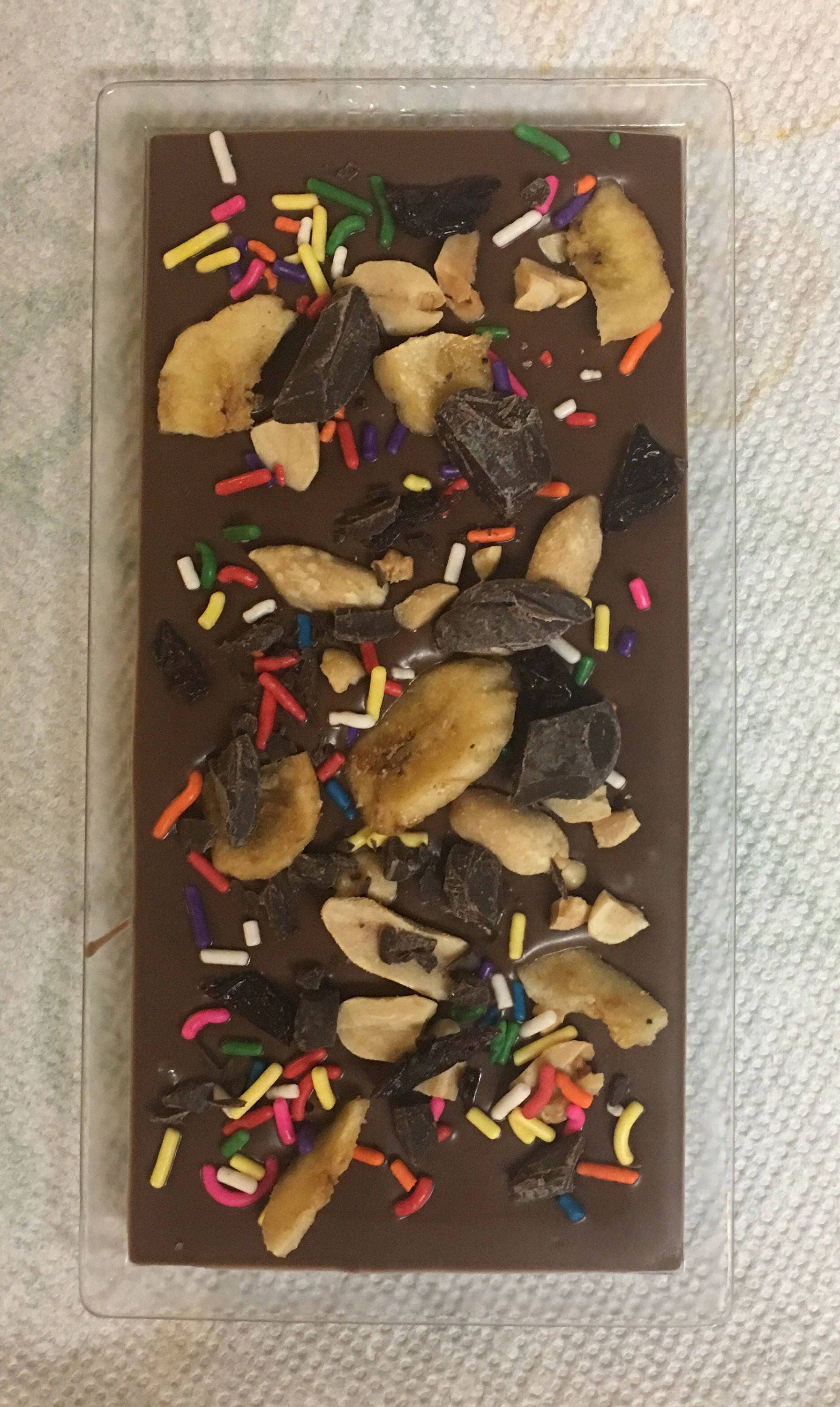 Cardinal Chocolates - Wholesale Chocolate Bar - Banana Split Gourmet Milk Chocolate Bar 4.5oz3