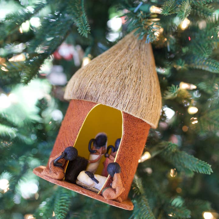 Ornaments 4 Orphans - Wholesale Nativity Scene Decor - Bark Cloth Hut Nativity