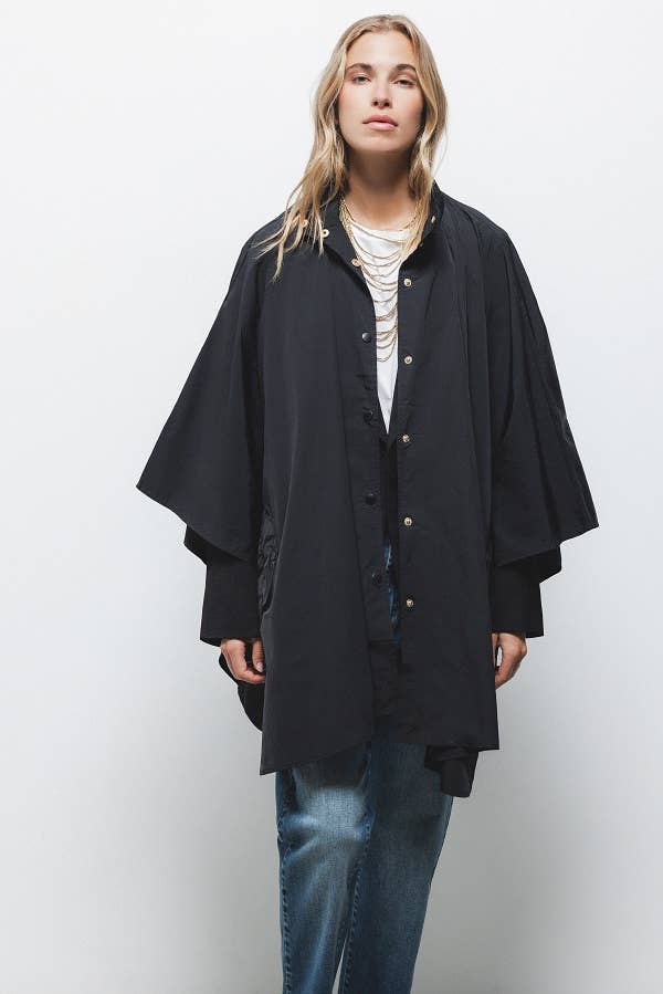 Lanidor - Wholesale Coat - Women's - Plain Cape (427868-1)
