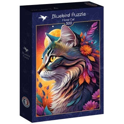 Bluebird Puzzle - Venta al por mayor Puzle - Adultos - Rompecabezas de 500 piezas - Gato floral0