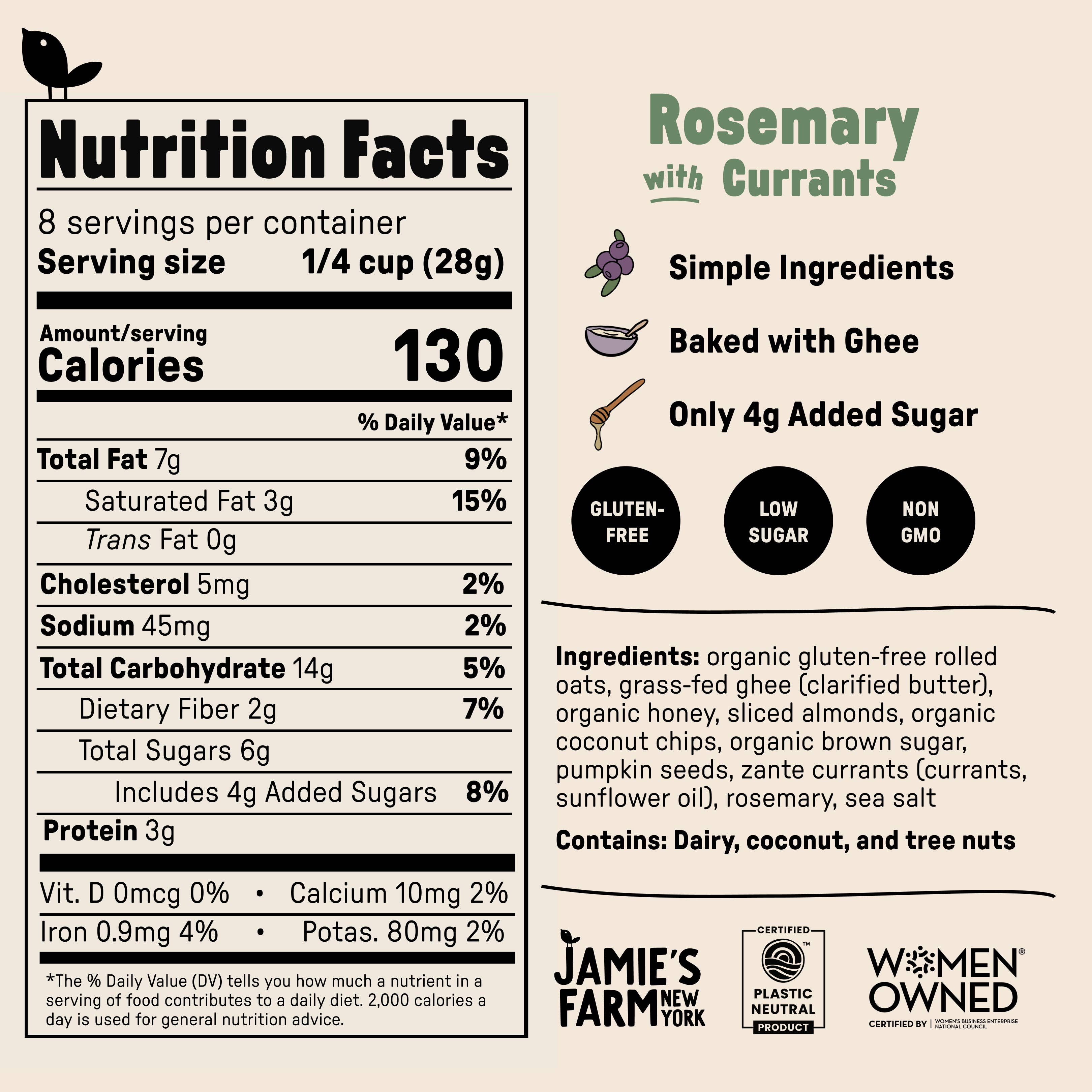 Jamie's Farm – Engroshandel Granola – Rosemary Currant Granola - Glutenfri & Økologisk3