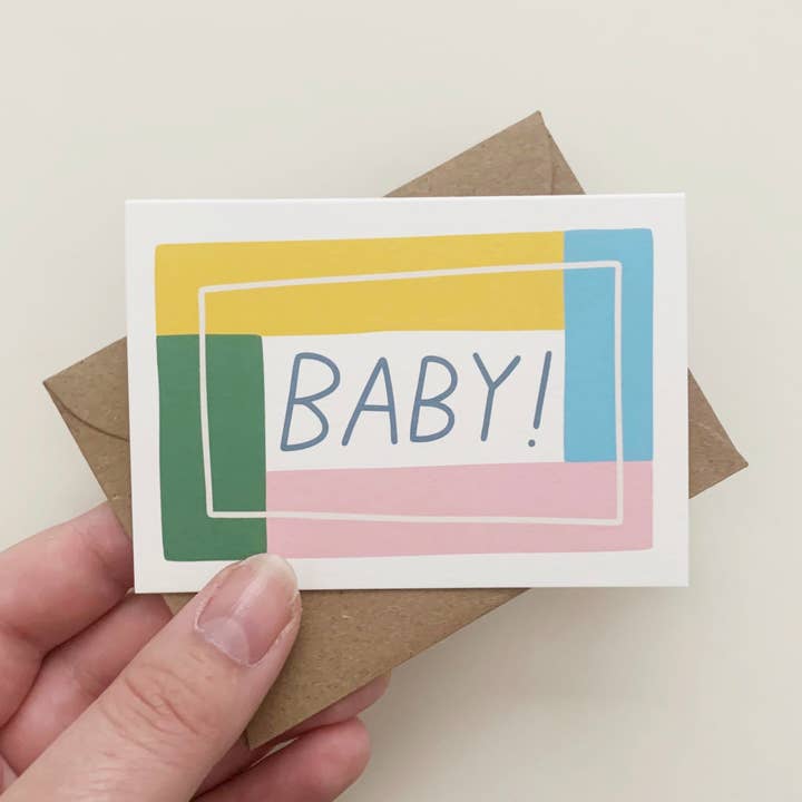 Tiny Enclosure Card - BABY for wholesale by allie biddle