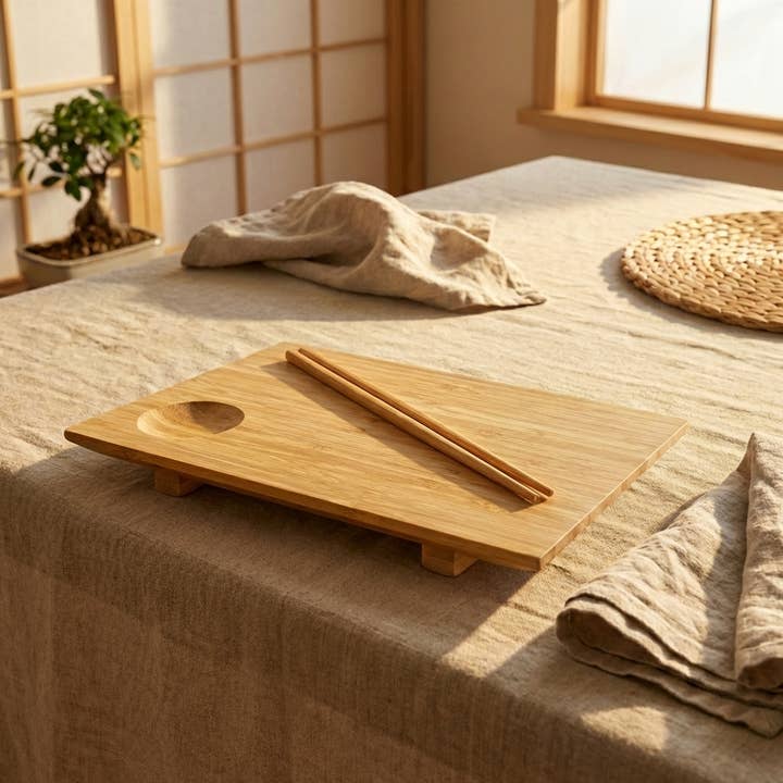 Bamboo Sushi Plate and Chopsticks for wholesale by Bamboo Switch