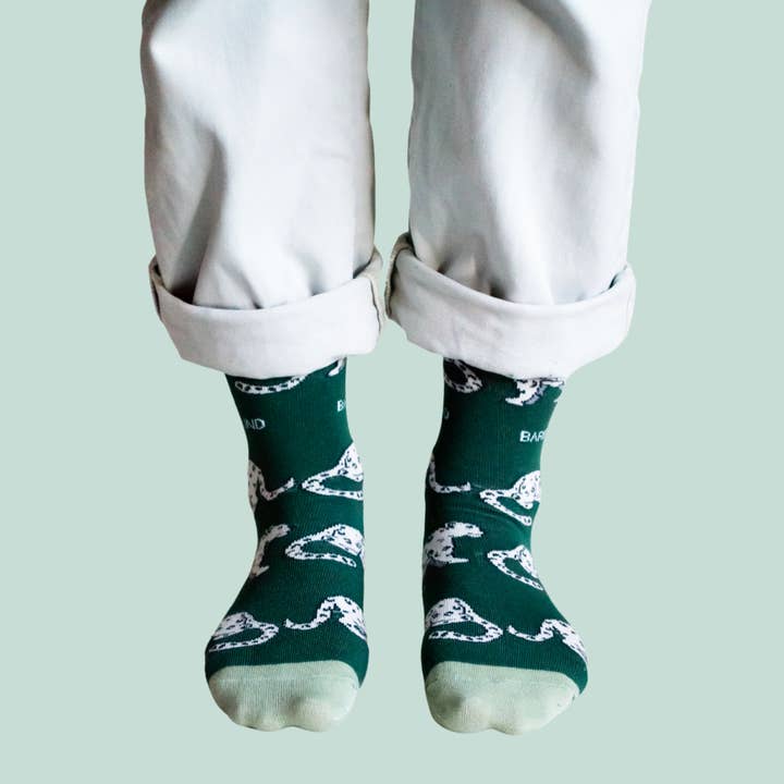 Bare Kind Socks - Vendita all'ingrosso Calzini - Unisex - Calzini Snow Leopard | Calzini in bambù | Calzini verde mare5