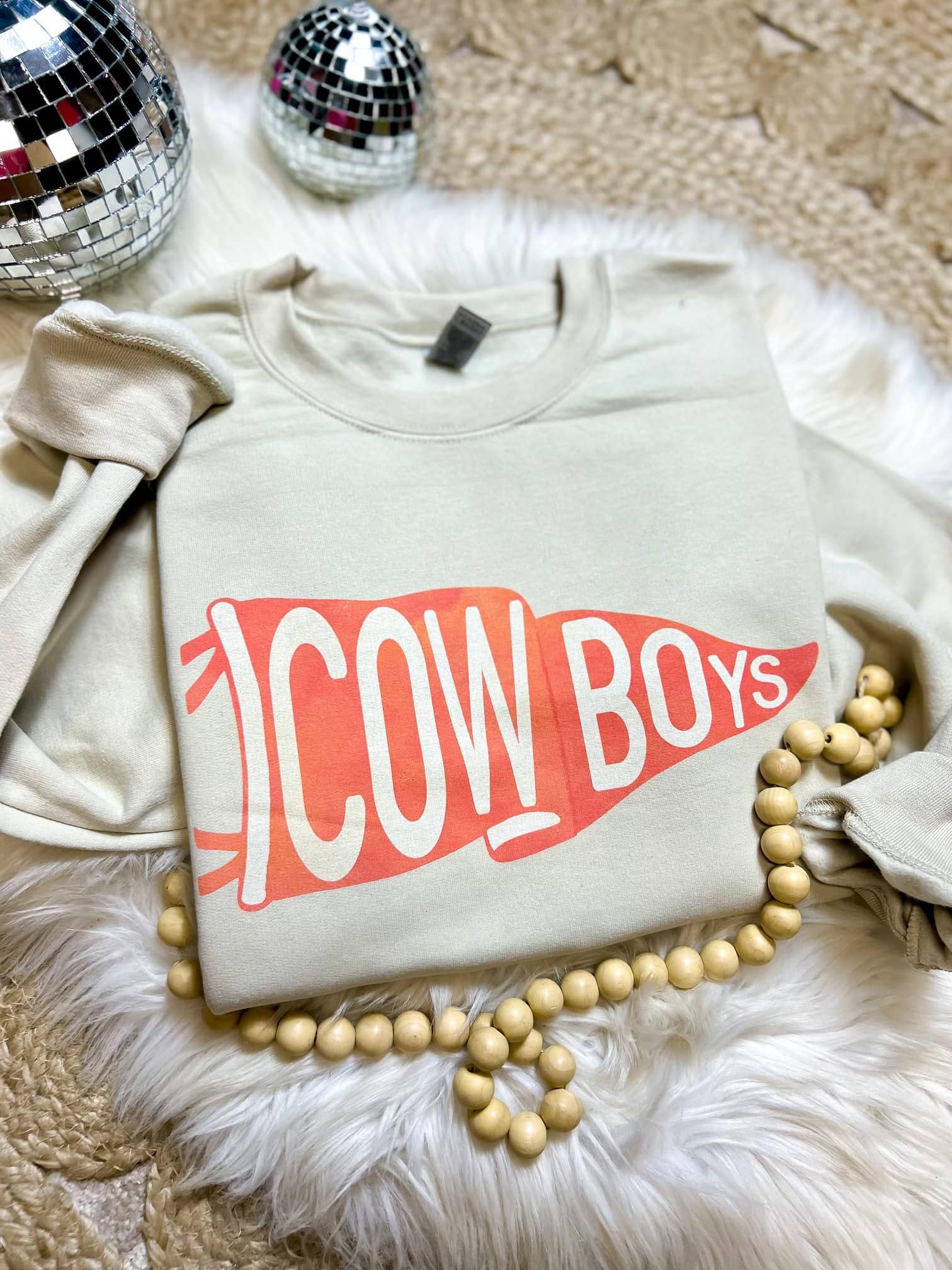 Truelove Apparel - Wholesale T-shirt met print - Dames - Game Day Team Vintage T-shirt met wimpelvlag en sweatshirt 1