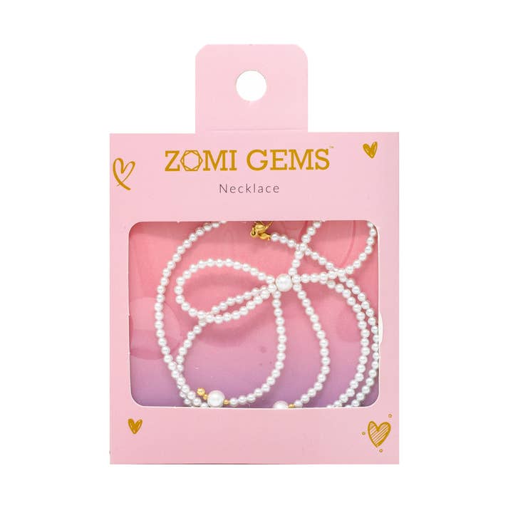 ZOMI GEMS - Wholesale Kids Necklace - Kids - Pearl Bow Necklace1