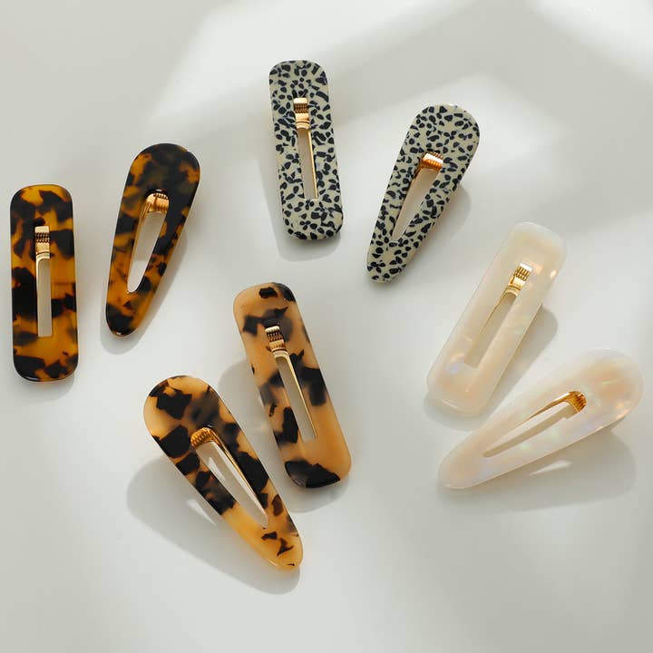 Assorted Gemma Core | Printed Barrette Hair Clip (Set of 2) for wholesale on Faire