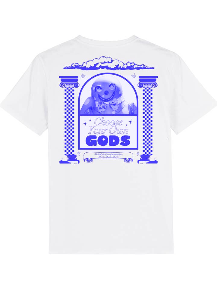 "Blobby" White Tee by Family Store for wholesale by Family Store UK