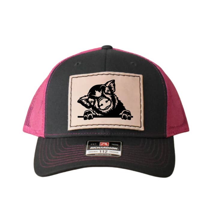 Prairie Buffalo - Wholesale Trucker Hat - Unisex - Trucker Hat - Piglet Leather Hat Patch4