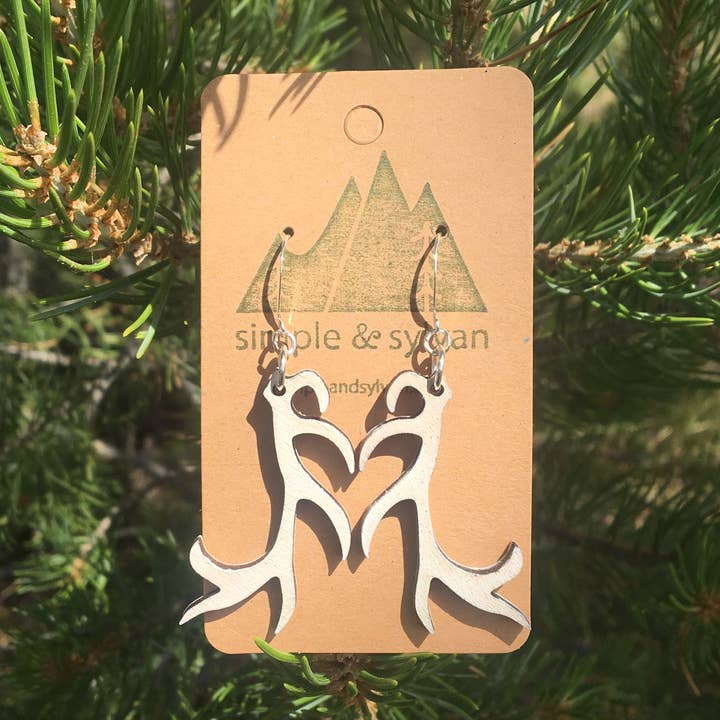 Elk Antler Earrings for wholesale by Simple and Sylvan