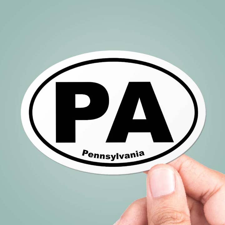 Pensilvânia PA State Adesivo Oval Vinyl Decal por atacado de CJ's Sticker Shop
