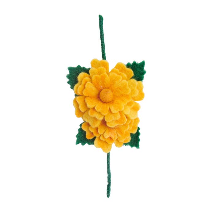 Felt Marigold Wire Gift Wrap for wholesale by Global Goods Partners