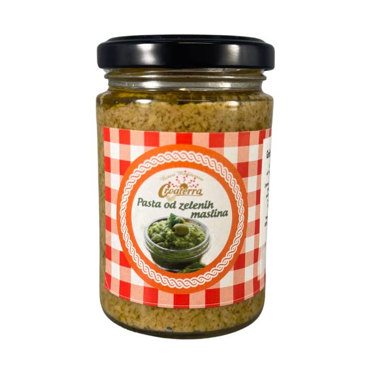 Croaterra olive paste from green olives 180 g for wholesale by utoppa GmbH