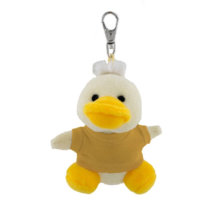 Plushland - Wholesale Keychain – Unisex - 4" Keychain - Duck with customized shirt14