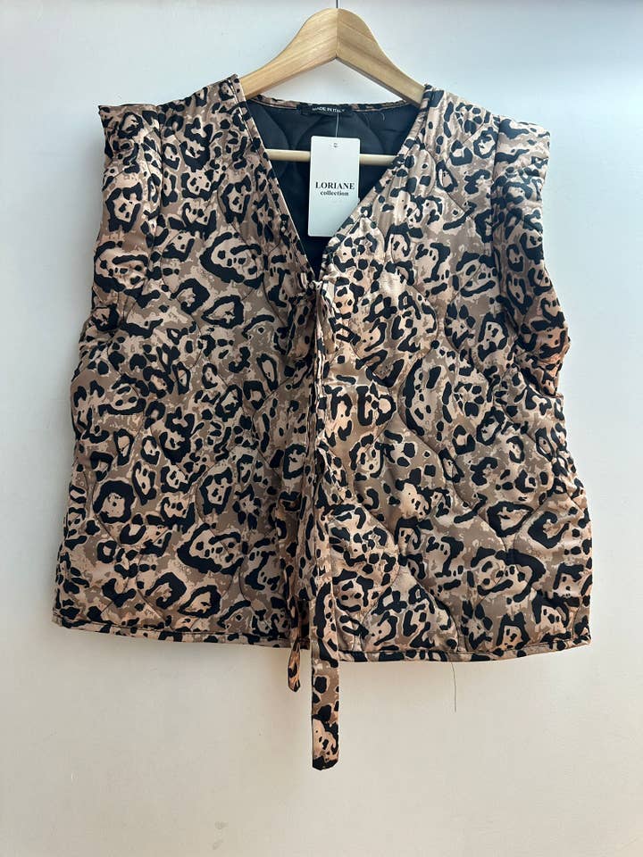 24321 sleeveless printed vest jacket one size for wholesale by LORIANE