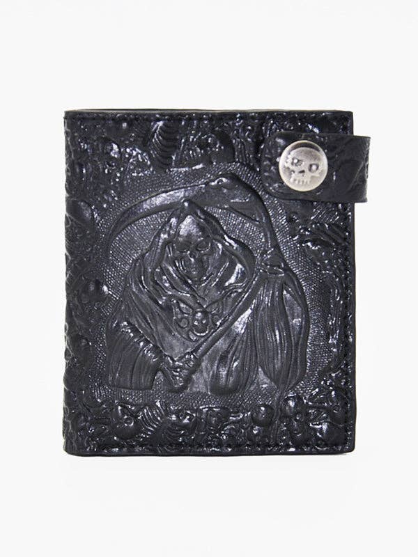 Tourtiwi - Vendita all'ingrosso Portafogli - Donna - Portafoglio a catena antifurto con teschio punk del Tristo Mietitore4