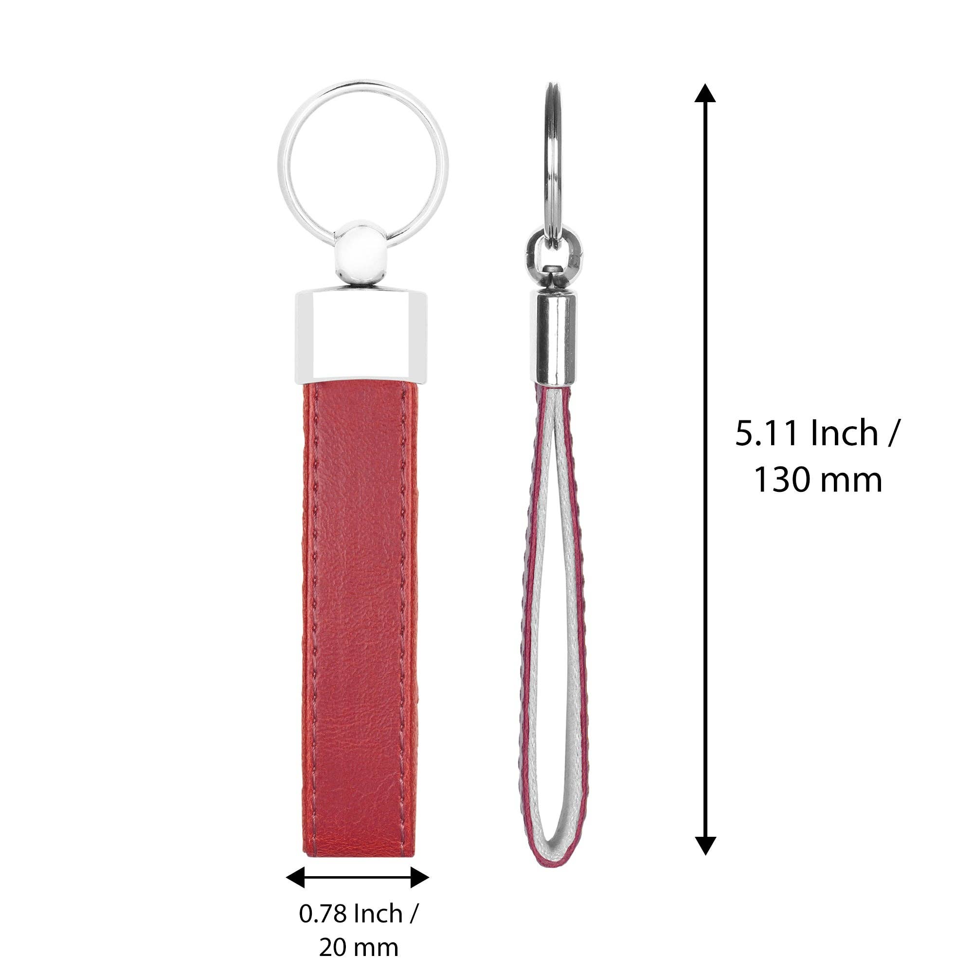 Londo – Porta-chaves - Unissexo por atacado – Porta-chaves Personalizados em Couro - (Pack de 3) Porta-chaves em Couro Personalizados, Porta-chaves Elegantes Gravados com Anéis Resistentes para Chaves8