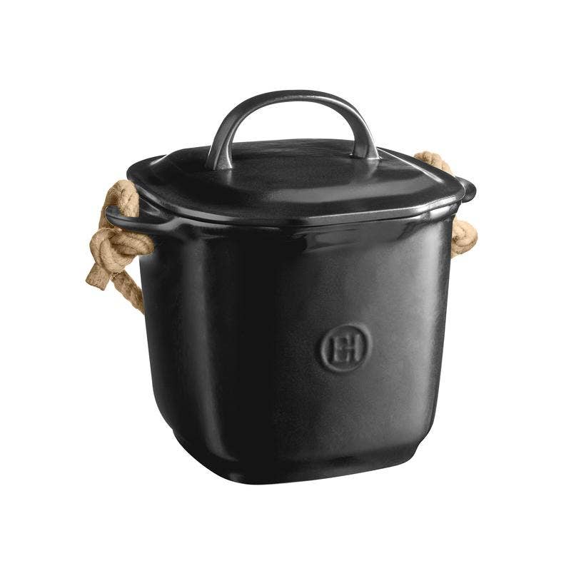 HAUS – wholesale Kitchen tool/gadget – Emile Henry Compost Bin - Black Truffle