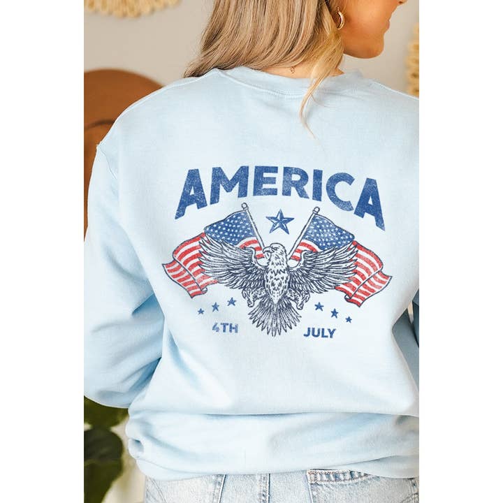 Illustrated Society - Wholesale Graphic Sweatshirt - Women's - AMERICA VINTAGE GRAPHIC SWEATSHIRTS