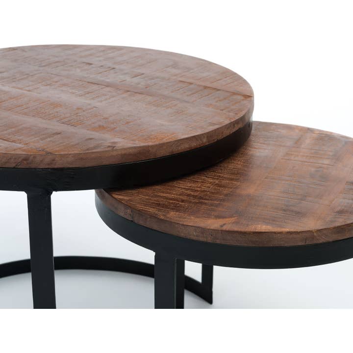 Voglrieder - Wholesale Coffee Table - Coffee table set of 2 side tables living room table round Aust54