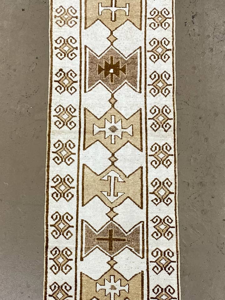 Turkse Herki Vloerkleed Loper | 3,5 x 11,6 voor wholesale door Vintage Loomz