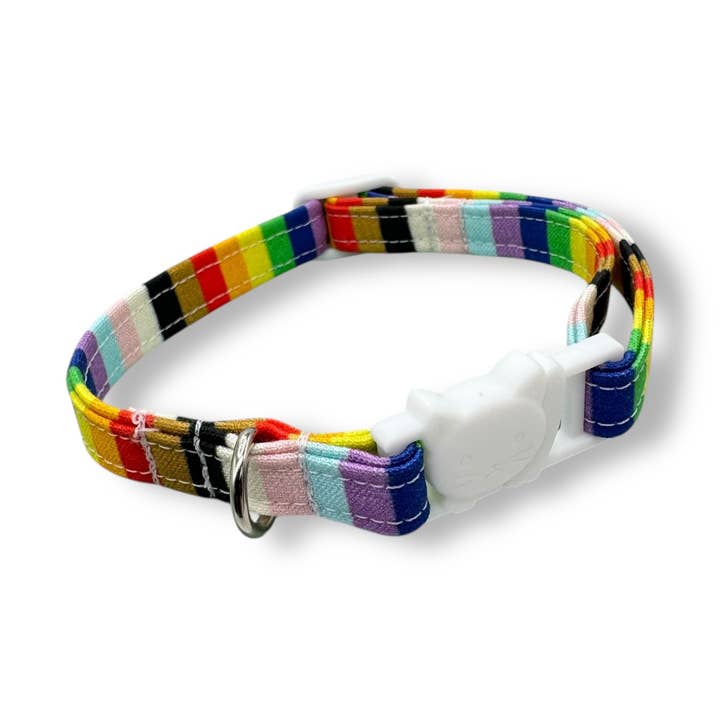 Pride Stripes Cat Collar for wholesale by Aloha Ellie & Co.