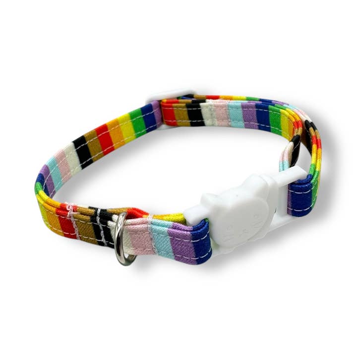Pride Stripes Cat Collar for wholesale by Aloha Ellie & Co.