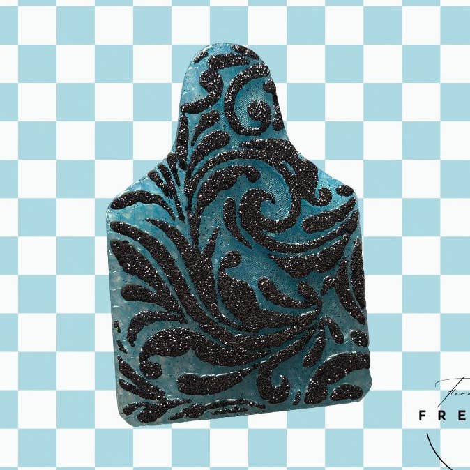 Étiquette d'oreille Paisley Freshie pour la vente par Farm Fresh Freshies