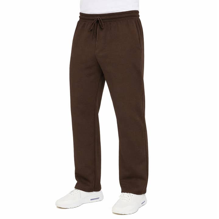 Pantalon de survêtement classique en polaire épaisse pour homme avec bas ouvert pour la vente par Galaxy By Harvic