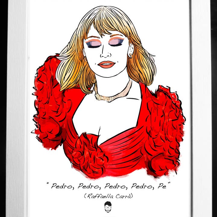 El loco del Pelo Rizo - Wholesale Art Print - Raffaella Carrà, Peter0