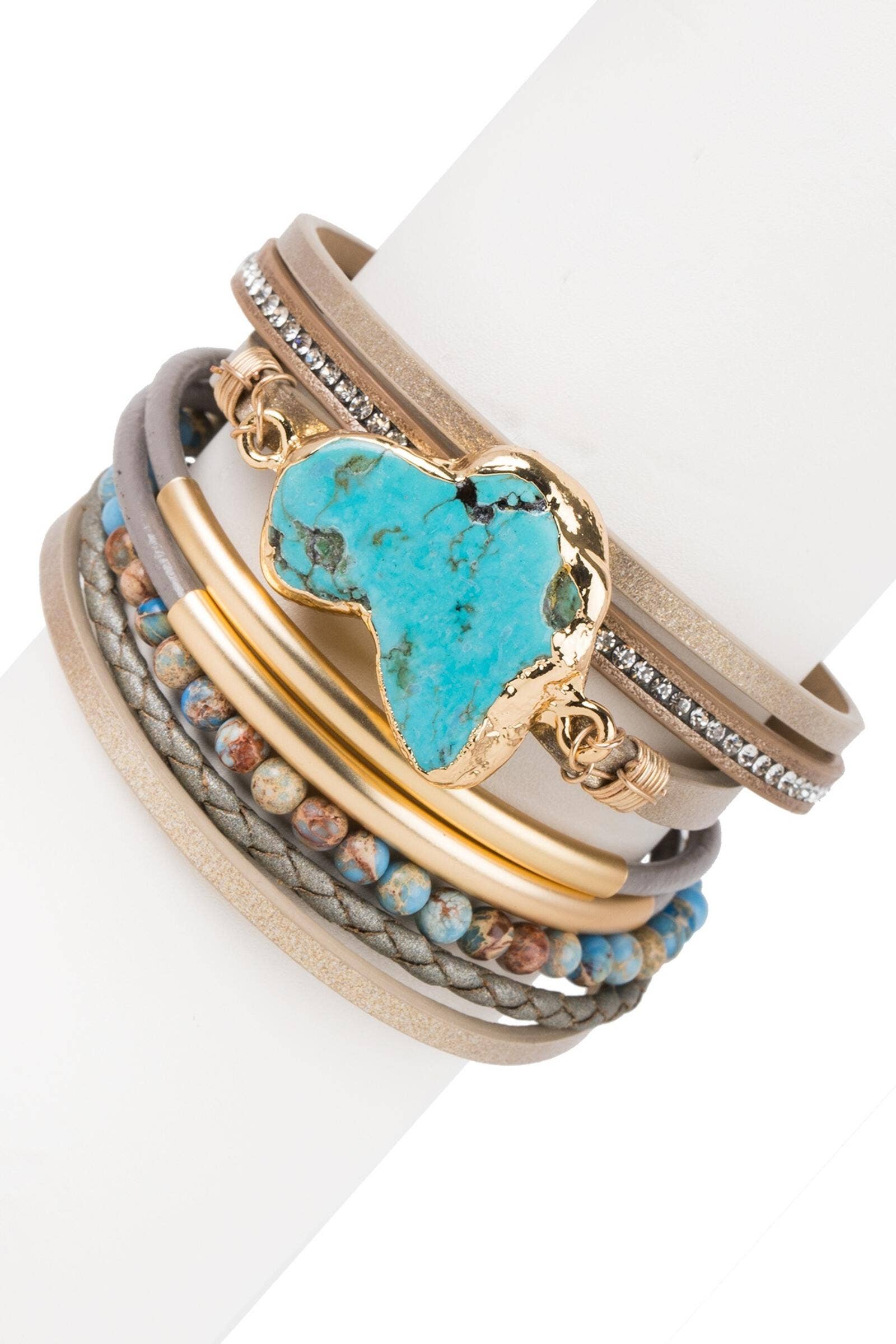 SAACHI - Wholesale Beaded Bracelet - Soraya Natural Turquoise Stone Bracelet1