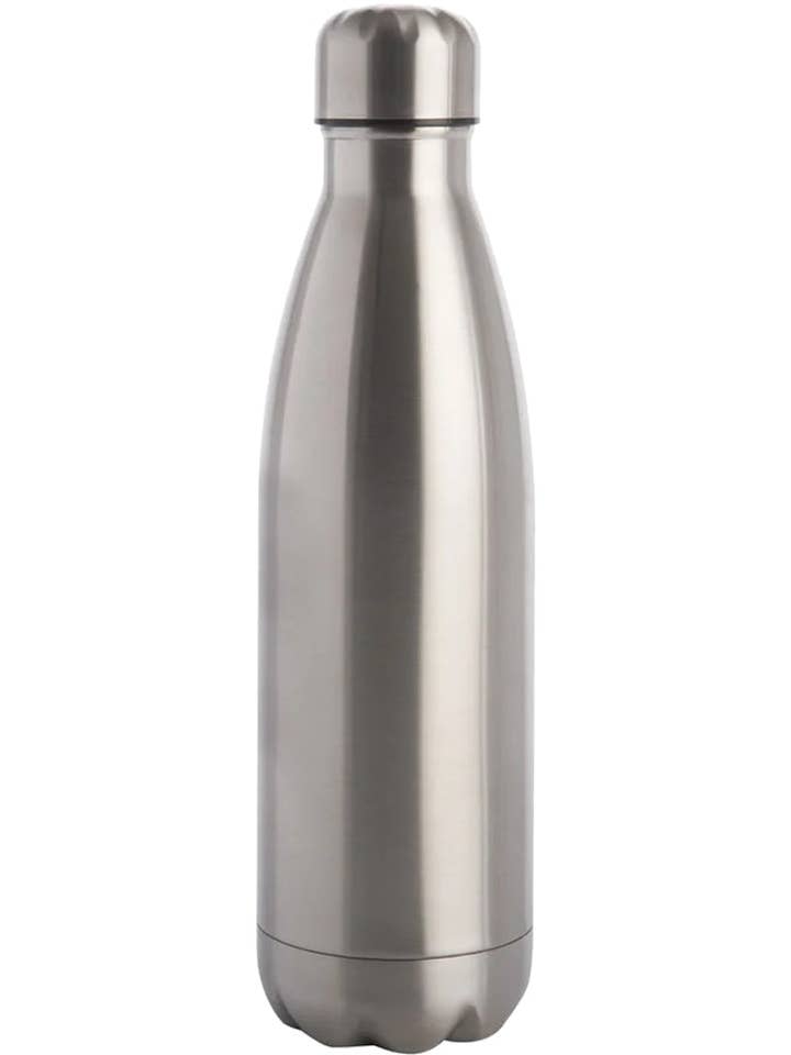 Garrafa de Água - Aço Inoxidável e Reutilizável - Prata por atacado de Sock Geeks