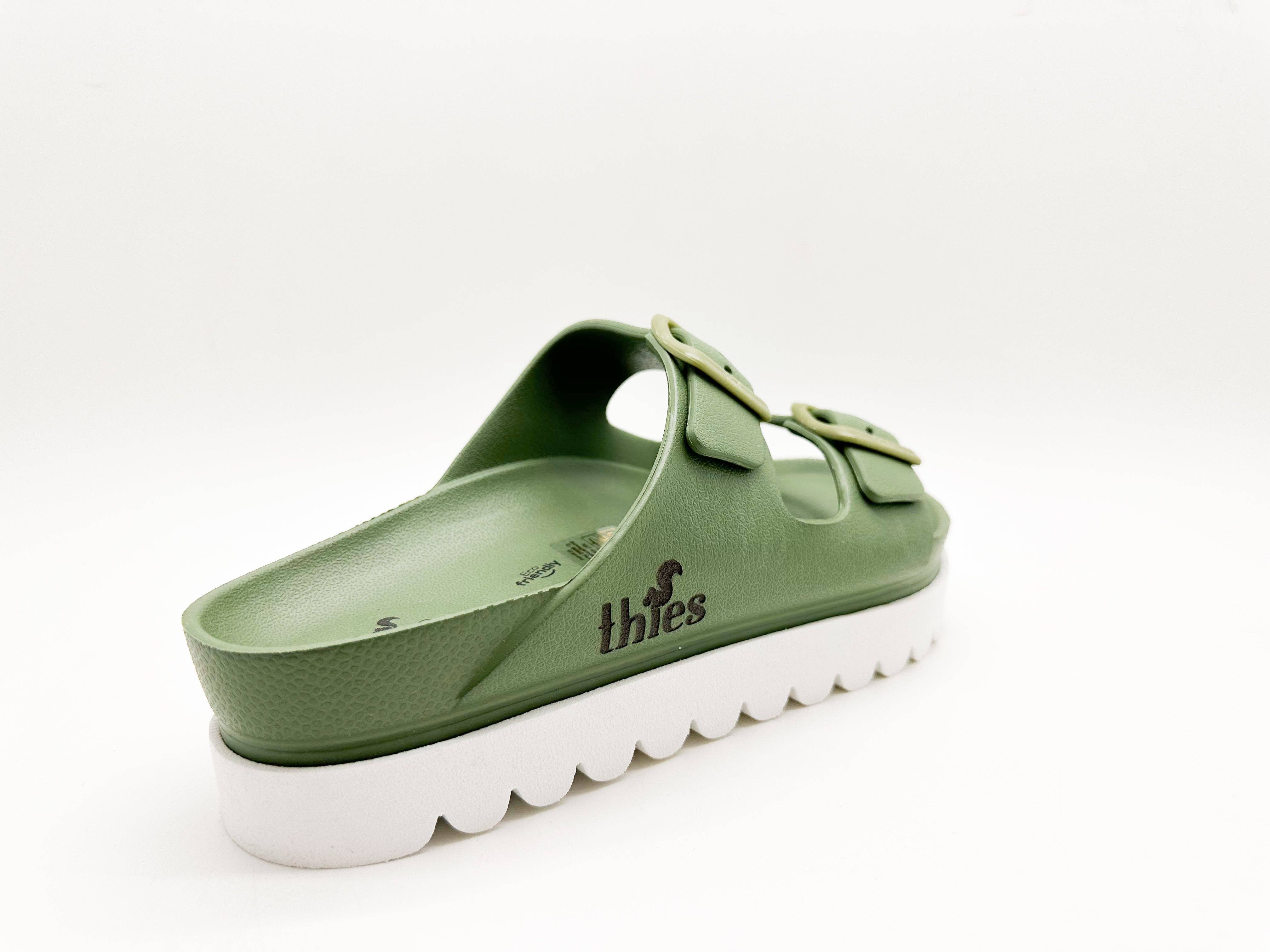 thies 1856 ® Ecofoam Plateau Sandal vegan khaki for wholesale on Faire4