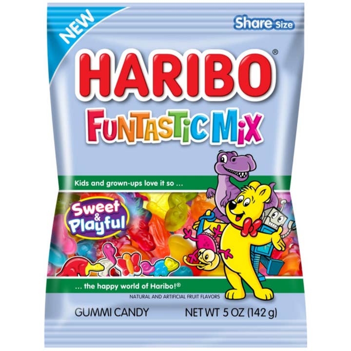 Haribo Share Size Funtastic Mix 5 oz 12 packs and other Purchase Wholesale candy mix. Free Returns & Net 60 Terms on Faire trending on Faire.
