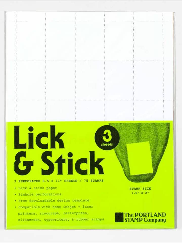Lick & Stick: Standard for wholesale by The Portland Stamp Company