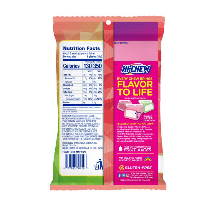 Grandpa Joe's Candy Shop - Vente Bonbons gélifiés - Hi-Chew Mélange de Desserts 3oz, 6 unités2