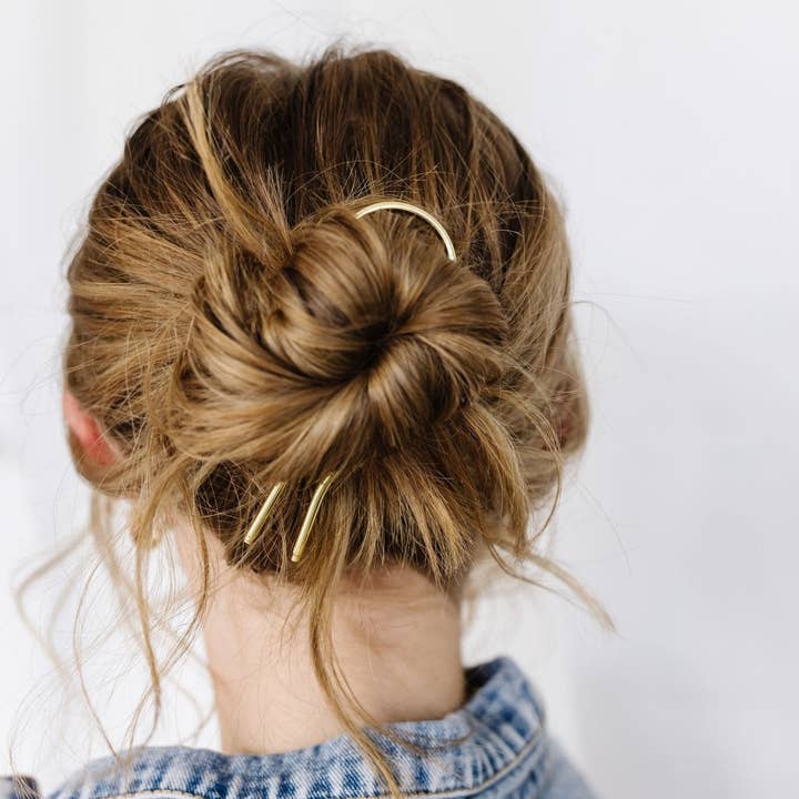 Shop Andi - Wholesale Hair Pin - Simple Gold U-Shape Pin2