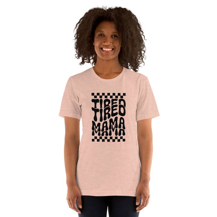 Aspen+Ember - Wholesale Screen Printed T-Shirt - Women's - Mama Tired shirt-Short sleeve mama shirt-Mama graphic tee