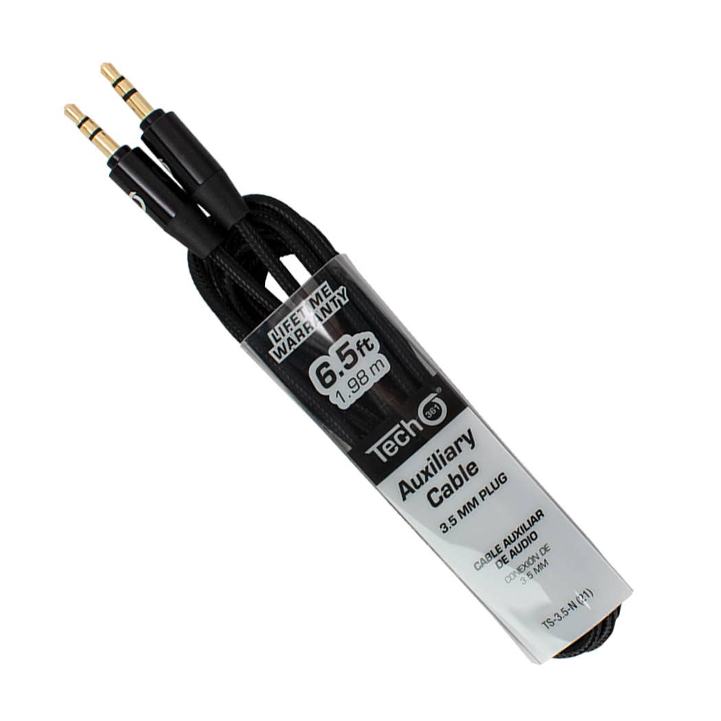 iTech361 - Wholesale Charging Cable - 3.5 MM AUX CABLE 2M/6.5FT IN ASSTD COLORS2