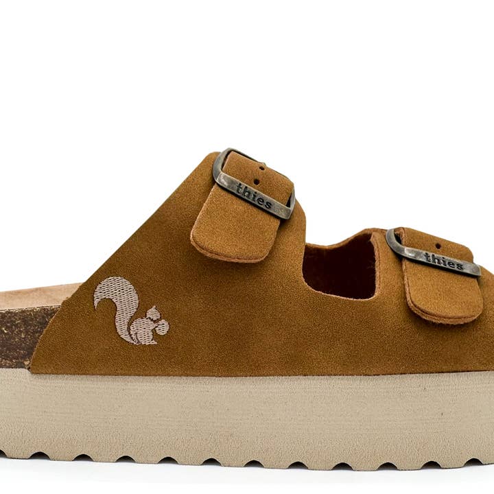 thies 1856 ® Eco Bio Plateau Sandal vegan cognac for wholesale by thies