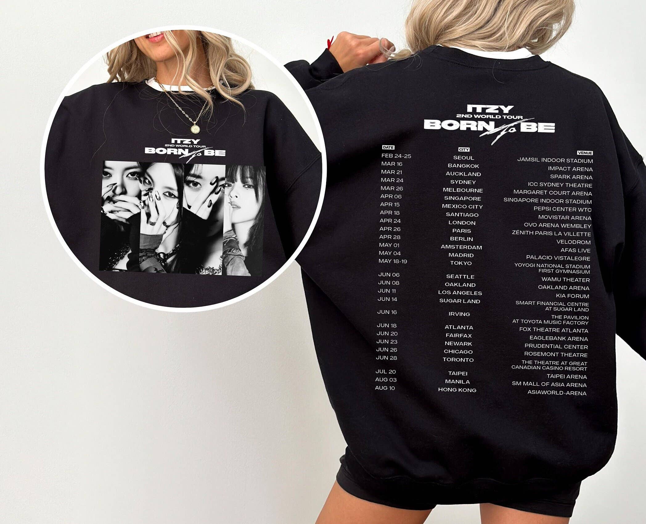 TheKingShirt - Wholesale Graphic Sweatshirt - Women's - ITZY KPOP Tour Inspired Fan Sweatshirt for Midzy Friend3