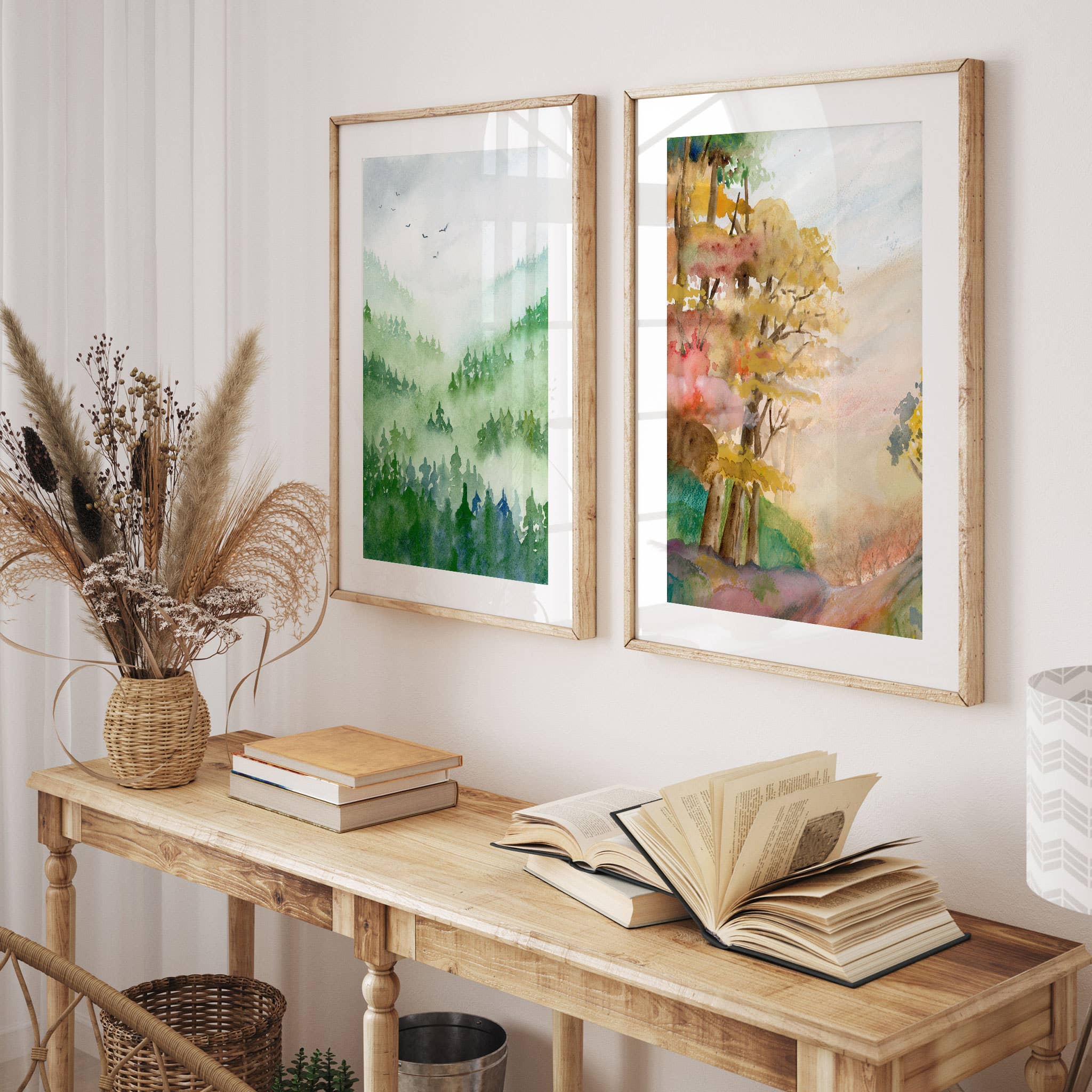 Jenny Vellacott - Wholesale Art Print - Autumn Art Print Autumn Trees Print with Autumn Colour Print1