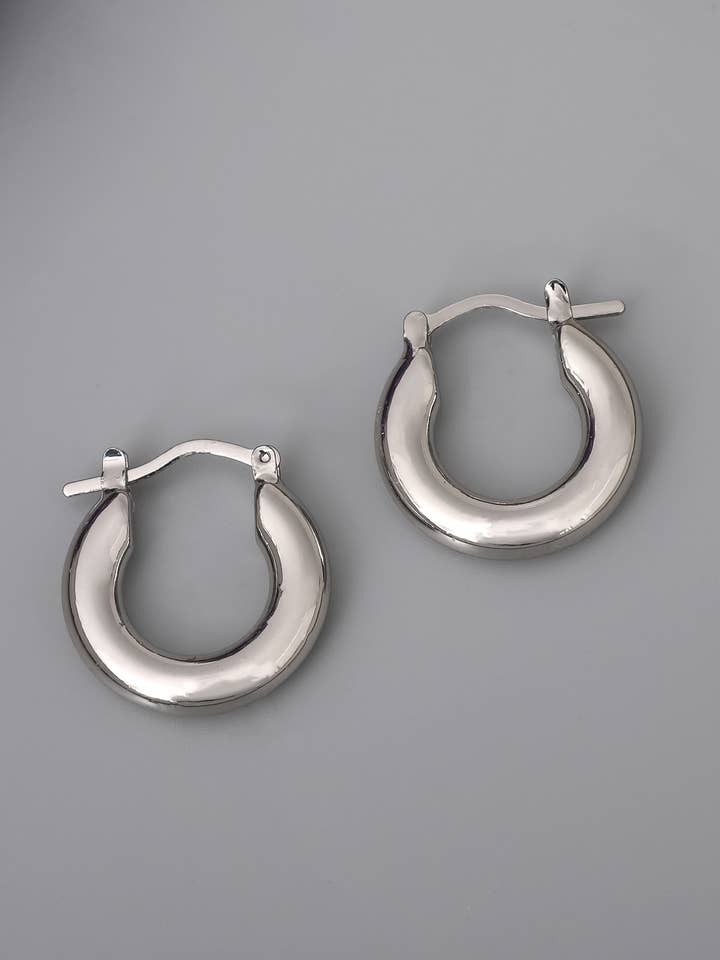 Silvertone Circle & Bar Design Earrings for wholesale by AVENS
