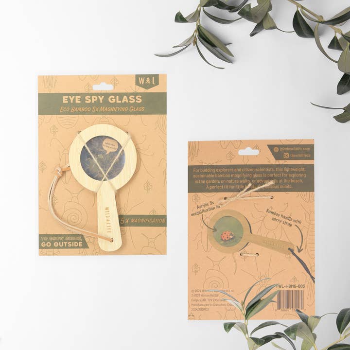 Wild Life Outdoor Adventures - Wholesale Magnifying Glass - EYE SPY Eco-Bamboo 5x Magnifying Glass