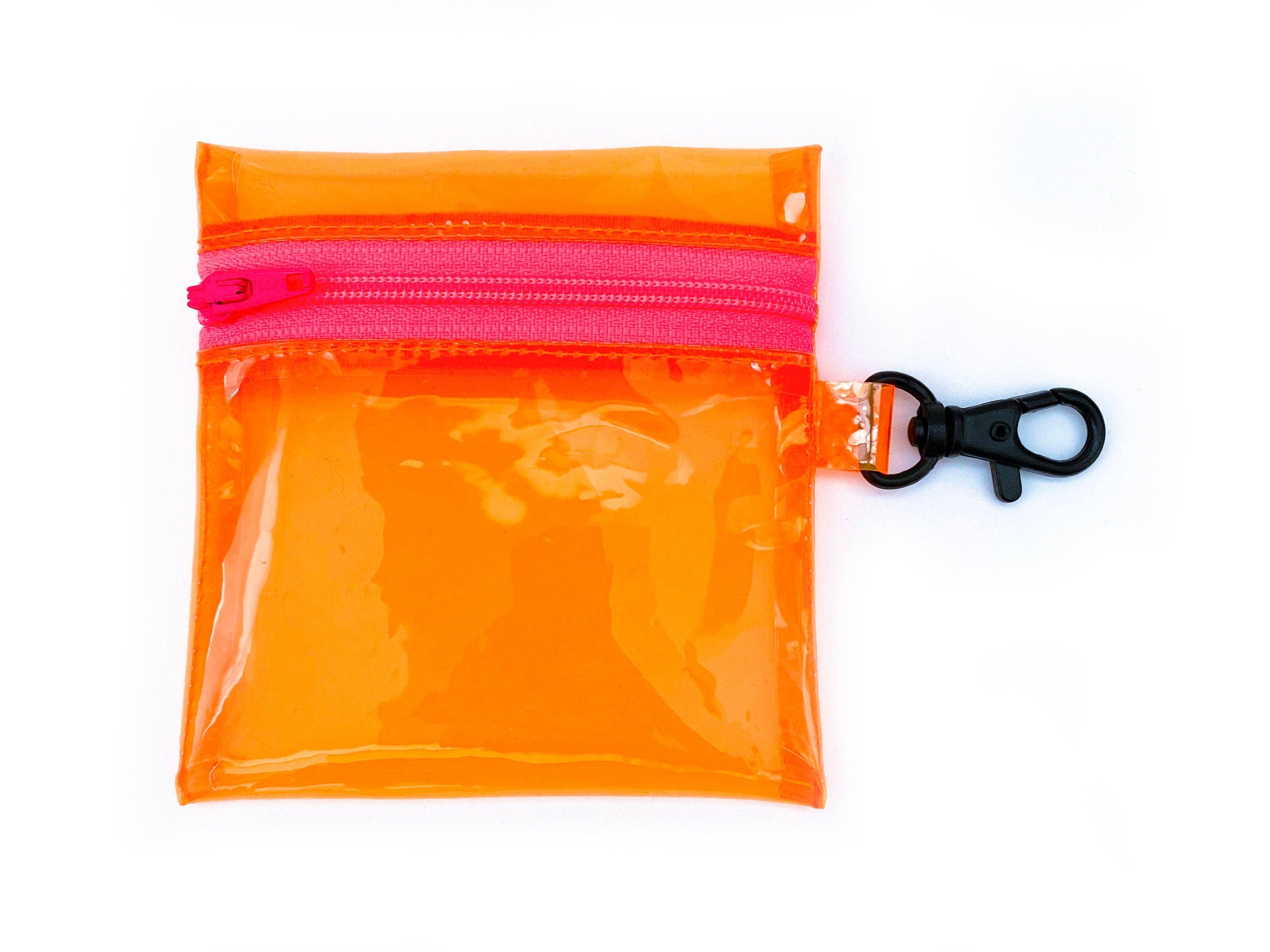NEON SOL – wholesale Coin purse – Unisex – Transparent Clip-on Coin Pouch | neon orange6