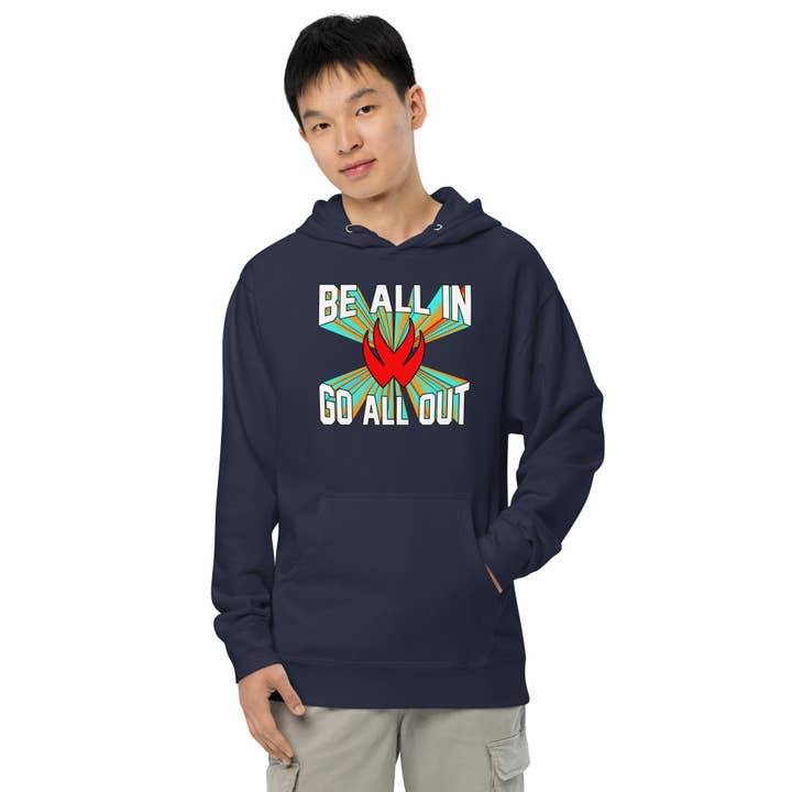 Be All In, Go All Out Hoodie for Men for wholesale by Victor Wear LLC