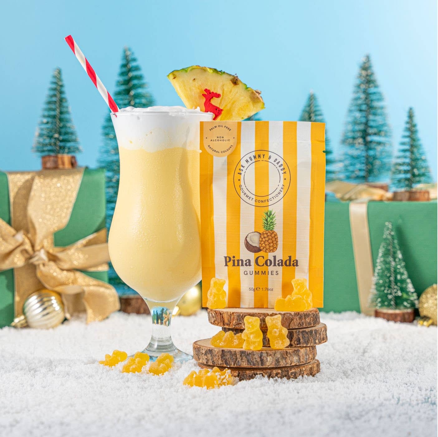 Ask Mummy & Daddy – wholesale Gummy – Pina Colada Gummies 50g Pouch3